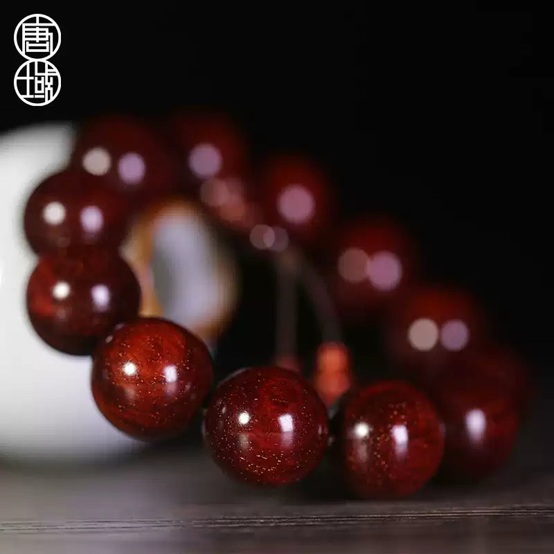 Indian rosewood bracelet for men 2.0 full gold star