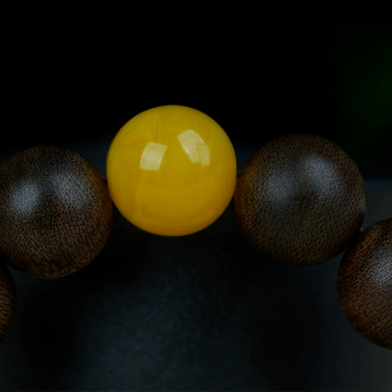 Vietnam Nha Trang agarwood bracelet beeswax jade old material