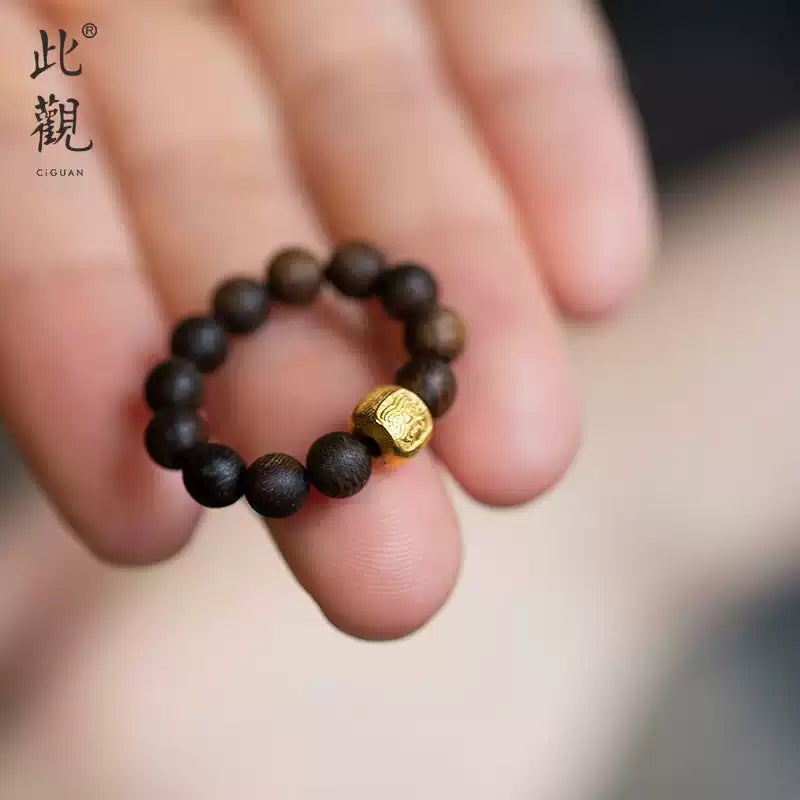 This is a genuine sinking grade Brunei agarwood ring